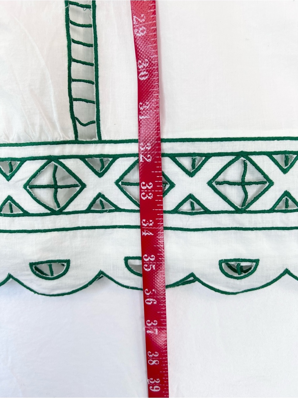 NWT Ciebon Lyndon Green Embroidered Mini Dress Sz M White - Picture 13 of 16